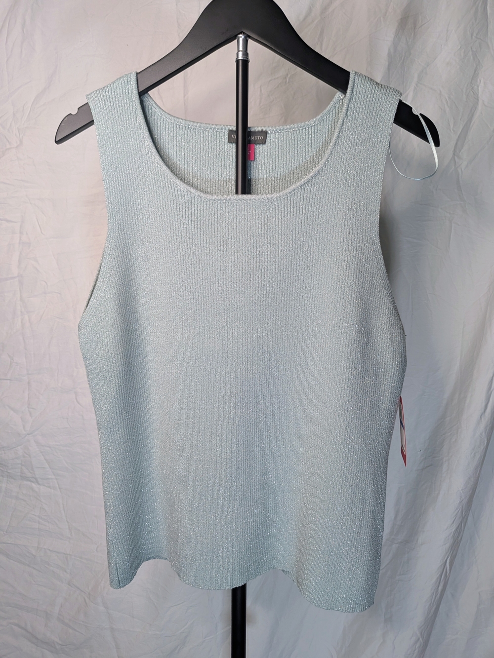 Vince Camuto Women's Mint Sparkle Knit Tank Top New w Tags - Picture 6 of 13